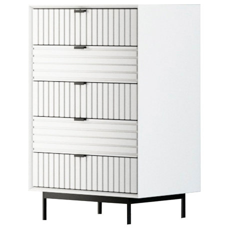 Nova Domus Valencia Contemporary White Chest