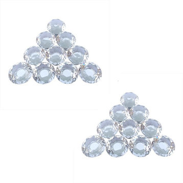 Renovators Supply 20Pcs Crystal Glass Cabinet Knob Pulls Diamond Shaped Knobs