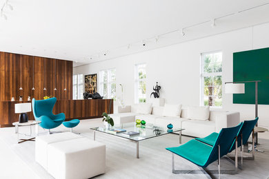 Living room - modern living room idea in Miami