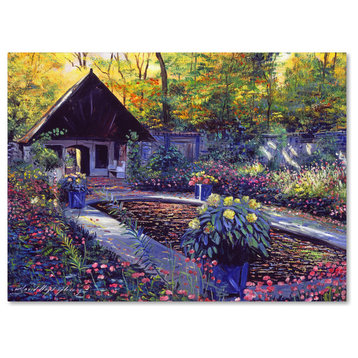 David Lloyd Glover 'Blue Garden Impression' Canvas Art, 24"x32"
