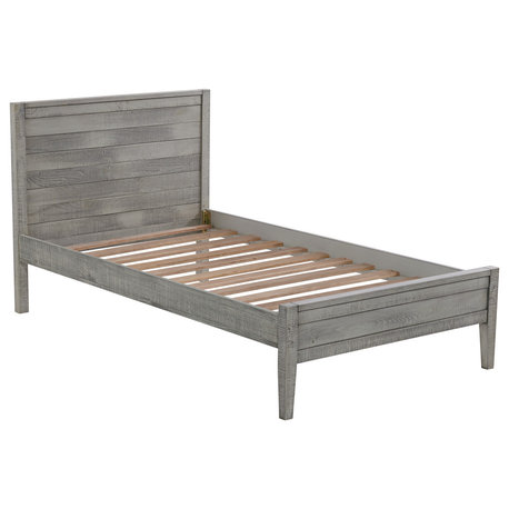 Alaterre Furniture Windsor Panel Wood Twin Bed - Driftwood Gray