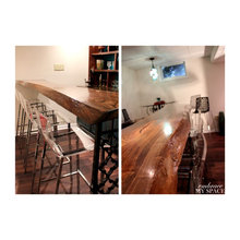 bar idea? wrought iron and living edge