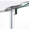 DreamLine Flex 56-60" W x 72" H Semi-Frameless Pivot Shower Door, Brushed Nickel