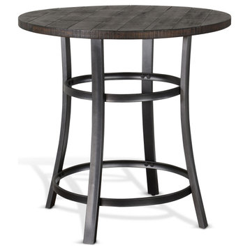 Tobacco Leaf Metal Base Table, Counter 36"