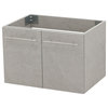 29.25" Wall Mount Vanity Sink Set, White Integrated Sink Top, Light Slate Grey