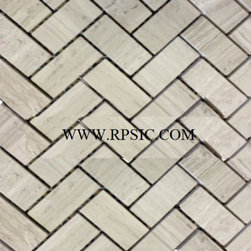HBL-802 HERRINGBONE SILVER CLOUDY LIGHT 1X2 - Mosaic Tile