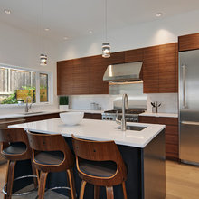 Walnut cabinets