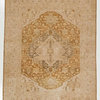 Beige and Rose Oriental Chobi Ziegler Wool Rug With Borders 7.9x9.1
