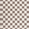 Hauteloom Atira Brown Checkered Area Rug - 2'7" x 7'3" Runner
