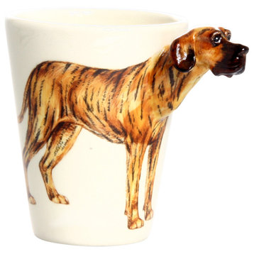 Great Dane 3D Ceramic Mug, Tigers, Ears Down