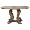 Catonsville Rustic Natural Oak Round Dining Table