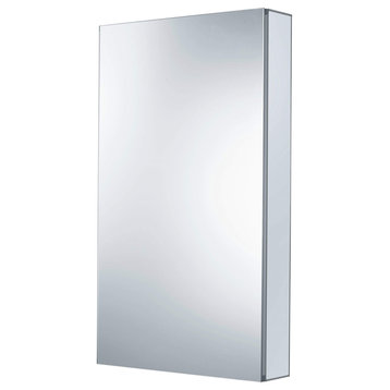 Bathroom Medicine Cabinet, Aluminum, Recessed/Surface Mount, 24"x40"