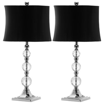 Safavieh Maeve Crystal Ball Lamps, 28"H, Set of 2