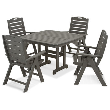Trex Outdoor Furniture Yacht Club Highback 5-Piece Dining Set, Stepping Stone
