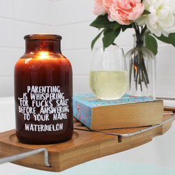 Parenting Quote Amber Soy Candle | Swear Words - Candles