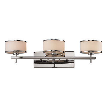 Utica 3-Light Bath, Polished Chrome