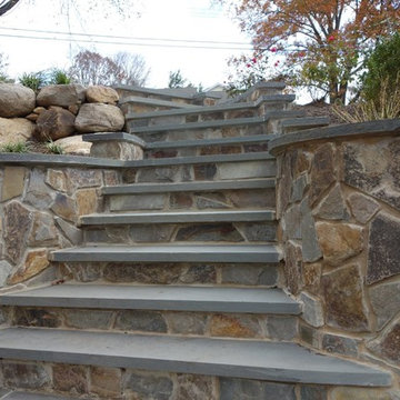 Grande Entrance & Retaining Wall - Bluestone, Retaining Wall, Steps, Walkway