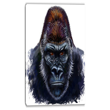 "Gorilla Male" Animal Canvas Print, 20"x40"