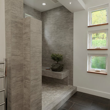 Modern shower and bath