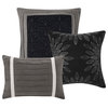 Madison Park Palmer Vera Microsuede 7-Piece Comforter Set, Black