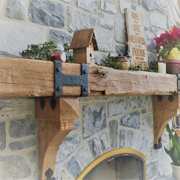 Fireplace mantels and brackets