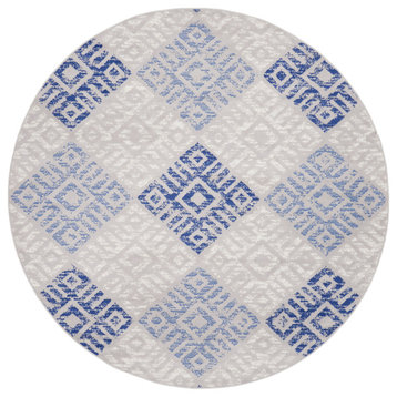 Nourison Whimsicle 8' x Round Grey Blue Bohemian Indoor Area Rug