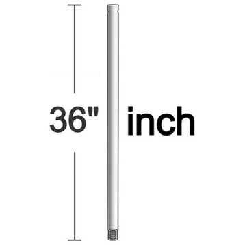 Monte Carlo 36" Downrod DR36BS, Brushed Steel