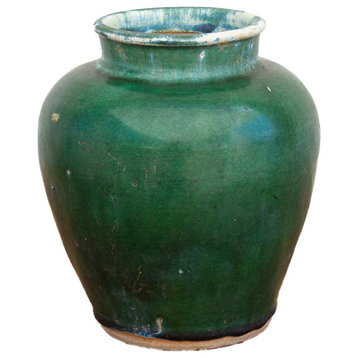 Antique Emerald Green Chinese Vase