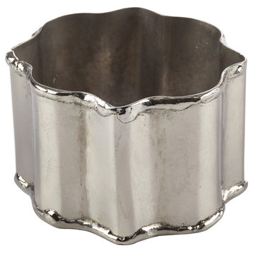 Collection Classic Design Napkin Ring, 2 Colors, Set of 4, Silver