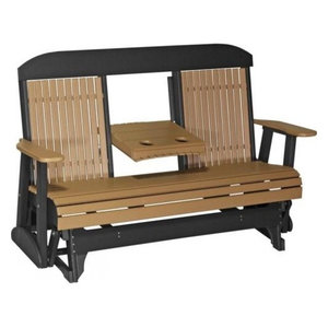 5 Poly Highback Glider Bench Contemporary Outdoor Gliders