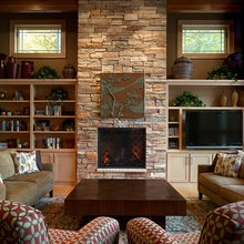 built in ideas around fireplace