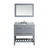 36" Bosconi SB-250-3GR Single Vanity Set, Gray