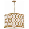 Libby Langdon for Crystorama Jennings 5 Light Aged Brass Chandelier