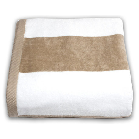 Tropical Cabana 100% Cotton Beach Towel, Sand