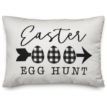 Black Easter Egg Hunt 14x20 Lumbar Pillow Cover