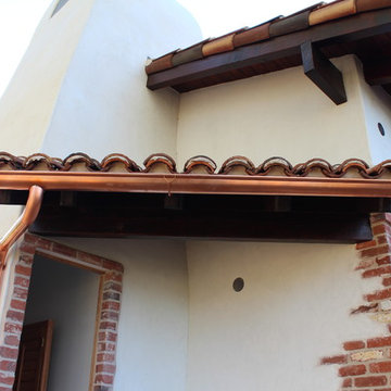 5 inch Half Round (Seamless) Copper With Circles and Shanks, Agoura Hills