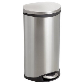 Safco Step-On Receptacle - 7.5 Gallon in Stainless Steel