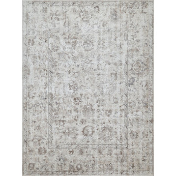 Dorchester Hand-loomed Wool/Bamboo Silk Beige/Brown Area Rug, 9'x12'