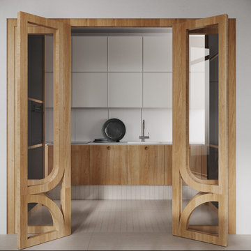 Concepto de diseño de una casa moderna en el estilo boho