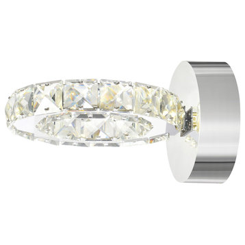 Ring LED Wall Sconce With Chrome Finish