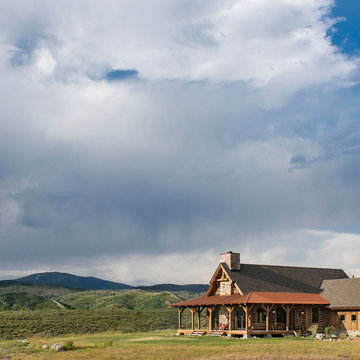 Rustic Colorado Timber Frame Home - The Steamboat Springs Residence Exterior