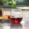 Palm Tree Stemless Red Wine Tumbler 16.75oz, Set of 4 Glasses