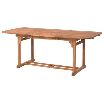 Acacia Wood Patio Butterfly Table, Brown