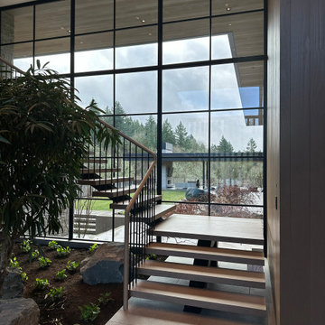Architectural Digest Featured Floating Staircase & Custom Millwork