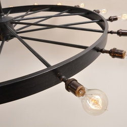 Form & Reform - Horseless Carriage Wheel, 48", offset spokes - Chandeliers