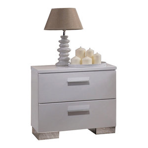 Acme Deoss Nightstand White Contemporary Nightstands And Bedside Tables By Gwg Outlet