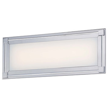 Kovacs P1162-L Framed 1 Light 16"W Integrated LED Bath Bar - Chrome