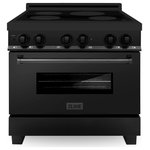 Zline Kitchen & Bath - ZLINE 36 In. Professional Electric Range, Black Stainless Steel, RAIND-BS-36 - Luxury isn’t meant to be desired - it’s meant to be attainable. Designed in Lake Tahoe, USA, the ZLINE 36" 4.6 cu. ft. Induction Range with a 5 Element Stove and Electric Oven in Black Stainless Steel (RAIND-BS-36) provides a professional culinary experience by pairing unmatched performance with timeless style. Achieve ZLINE Attainable Luxury® excellence with innovative features designed to enhance your kitchen’s capability.