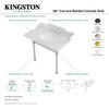 Kingston Brass LMS3622M87ST 36" Carrara Marble Console Sink, Legs