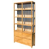 Light Natural Raw Wood Zen Minimalist Bookcase Display Cabinet Hcs5920